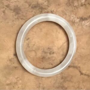 Authentic Grade A Icy White Jadeite Bangle Burmese 41.69g 2.5”